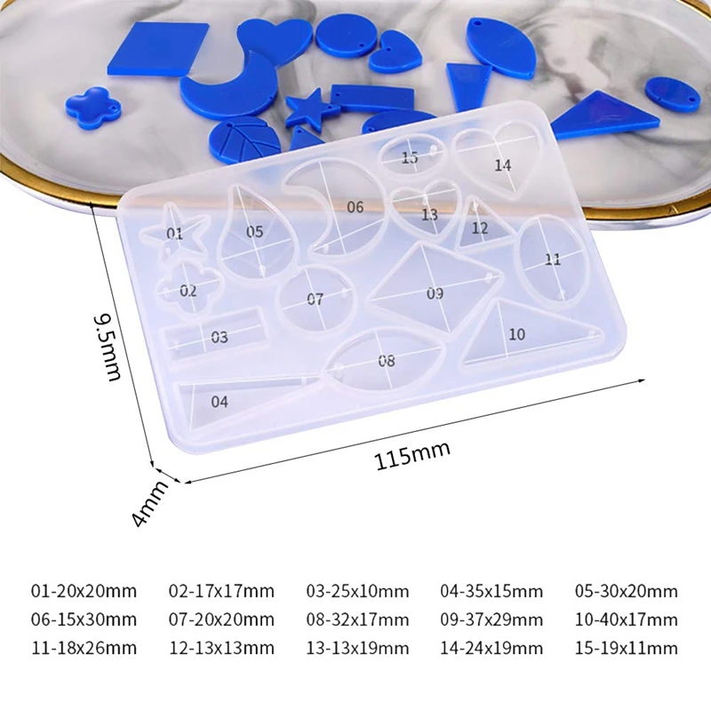 Форма для сережек Ювелирное кольцо силиконовое колец включая серьги крючки
