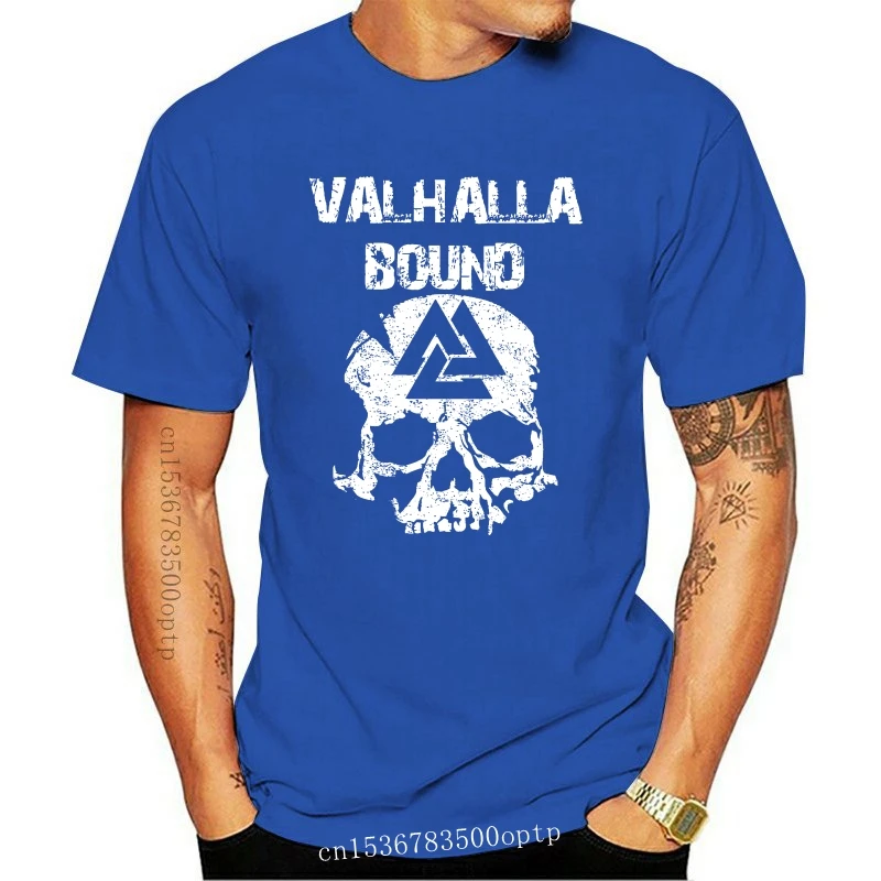 

Новая мужская забавная футболка, модная футболка Valhalla в обтяжку, женская футболка викингов