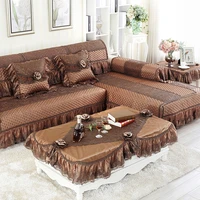 noble luxury non slip sofa cover lace embroidery tablecloth table runner european slipcover pillowcase 1pcs not a complete set