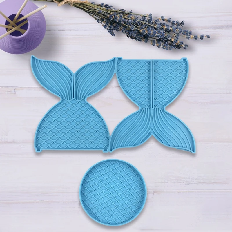 

Fish Tail Desk Organizer Rack Epoxy Resin Mold Jewelry Storage Shelf Display Stand Silicone Mould DIY Craft Casting Tool