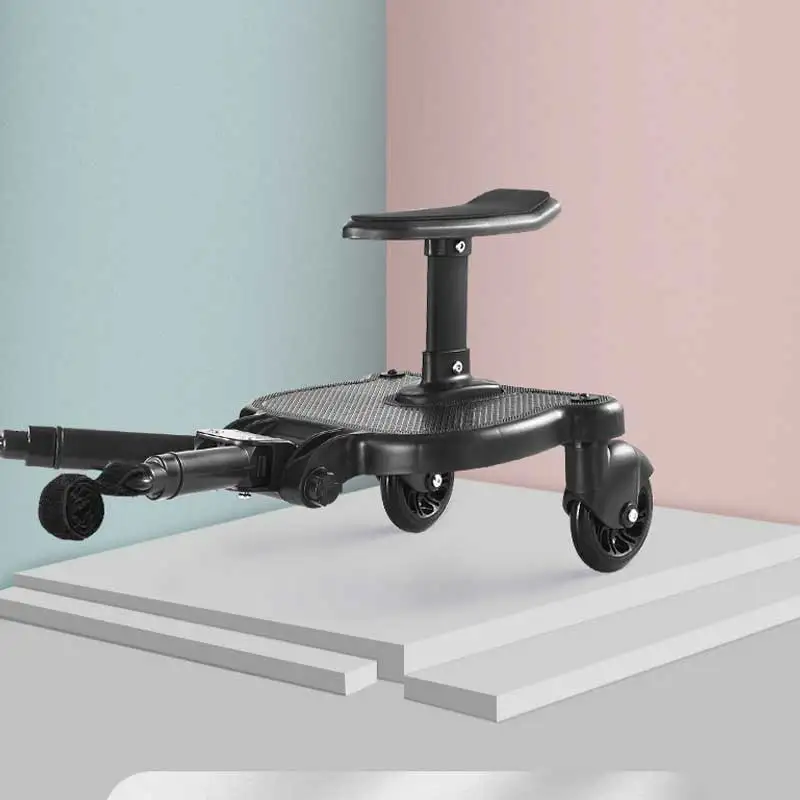 

Universal Stroller Pedal Adapter Second Child Prams Auxiliary Trailer Twins Scooter Hitchhiker Kids Standing Plate with Seat
