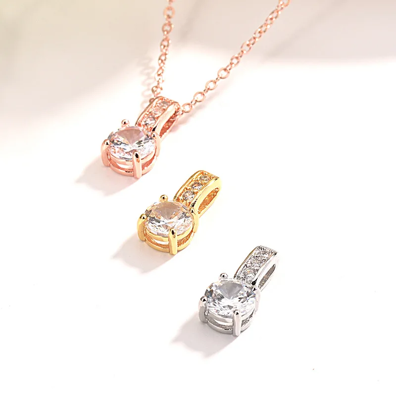 14K розовое золото ожерелье с драгоценными камнями кулон для женщин Colgante Plata De Ley Mujer Серебро S925 ювелирные изделия пирсционки ювелирные изделия кулон