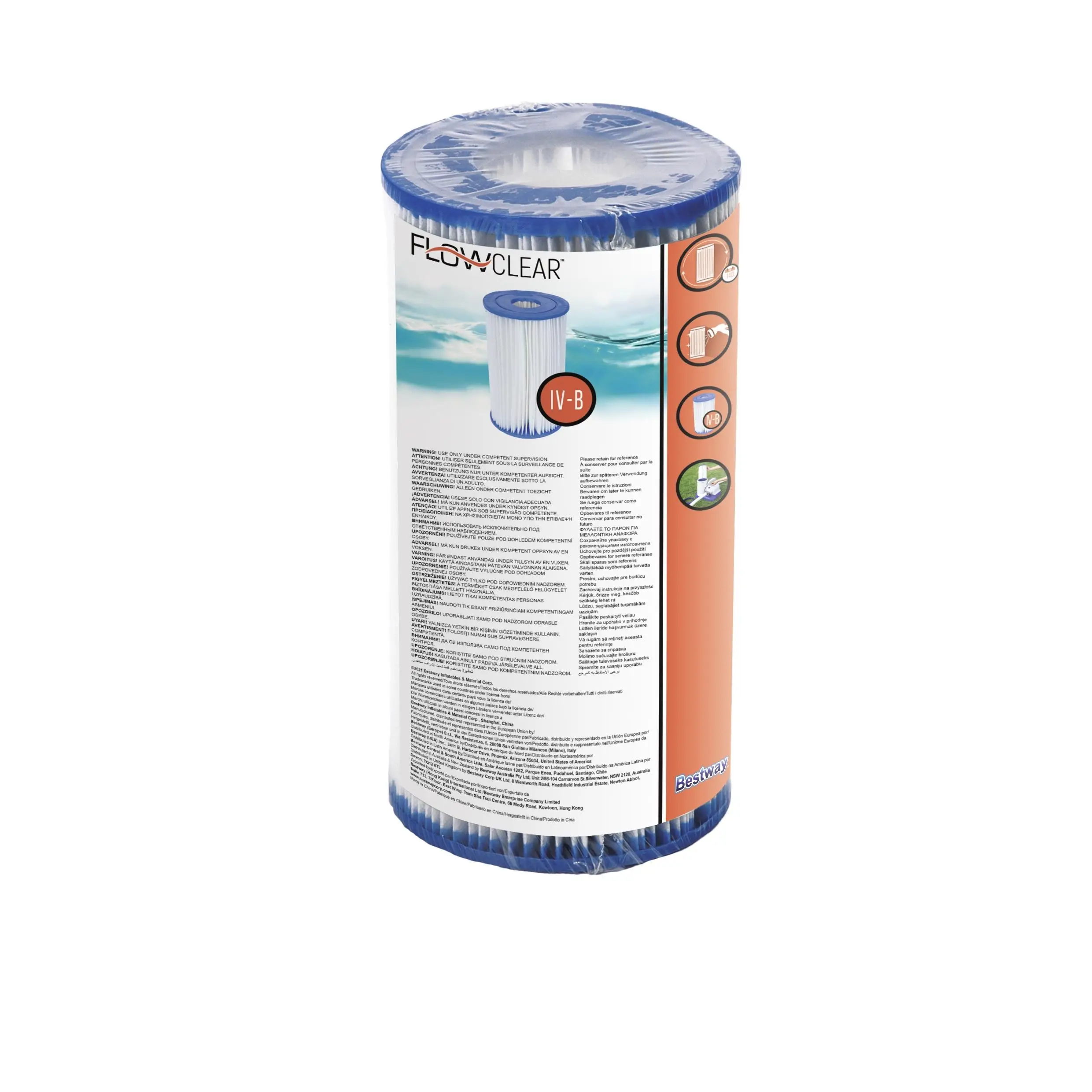 Фильтрующий картридж Bestway 58095 для бассейна Flowclear размер IV Lay-Z-Spa Miami Vegas легко