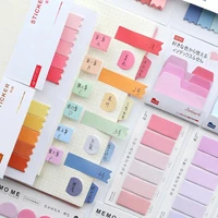 80348 pcs bookmark sticky index gradient color cute note post sticker bookmark paperlaria school stationery classify bookmark