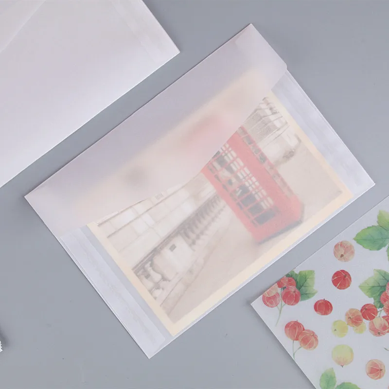 50 шт. пустые полупрозрачные бумажные конверты винтажные для приглашений на