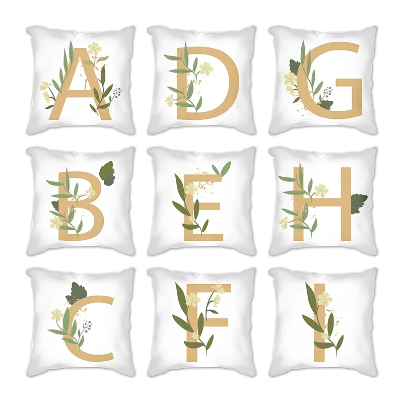 Новинка подушка в виде Европейской буквы чехол для стула из хлопка и льна 45x45 см |