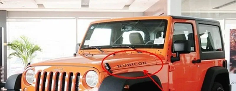 2 шт. Спортивная капот двигателя крыло сторона "Rubicon" персонаж виниловая наклейка, стикер для Jeep Wrangler Unlimited TJ JK