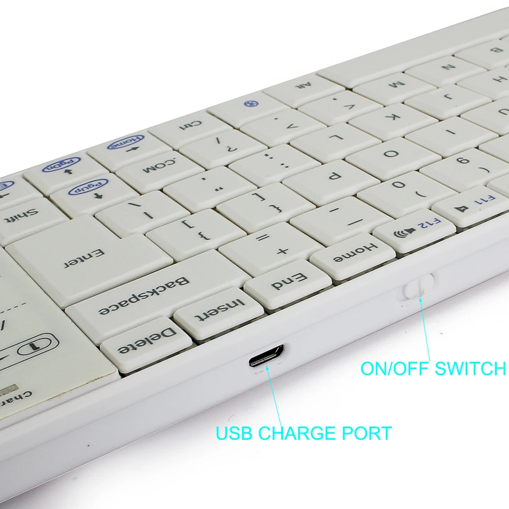 

SeenDa Russian/Spain Layout Bluetooth Keyboard Touchpad Rechageable Wireless Keyboard for iPad PhoneLaptop Notebook Slient Click