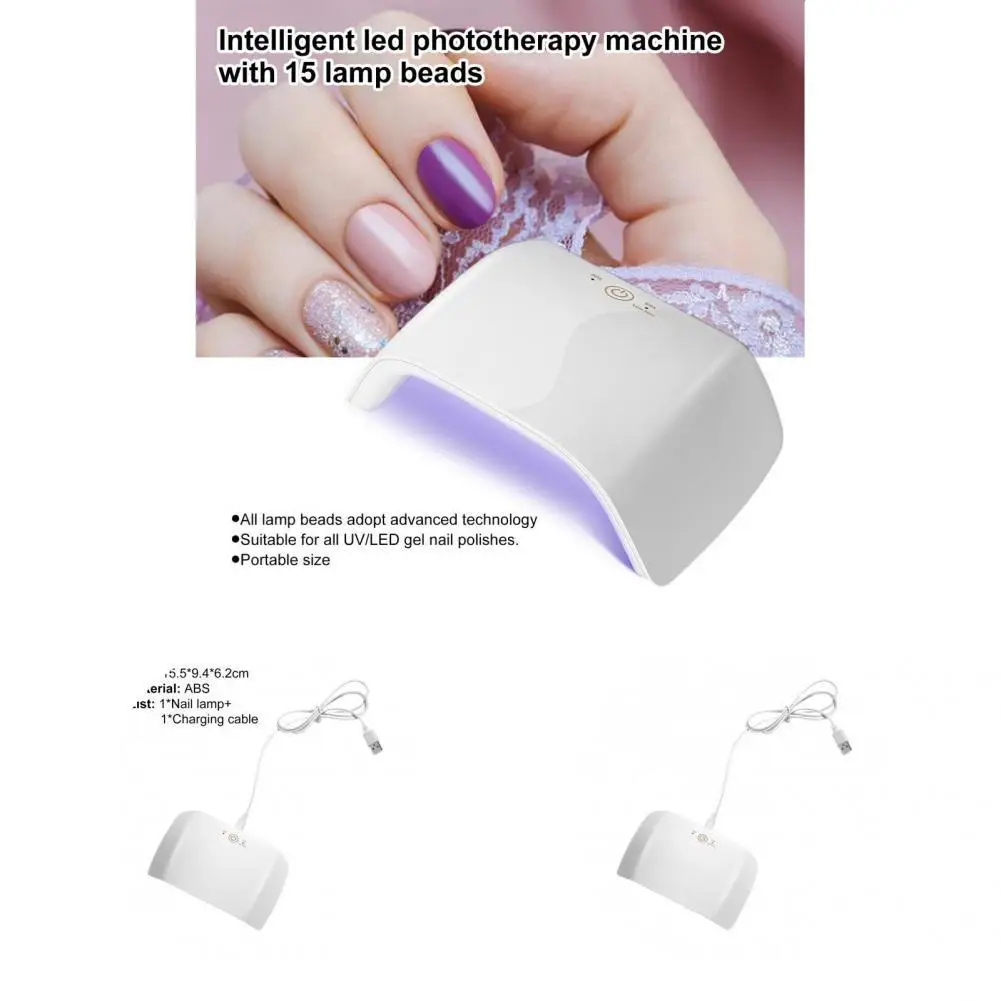 

Nail Polish Dryer Stylish Manicure UV Nail Dryer with 15 LED Lights Long Life Nail Lamp