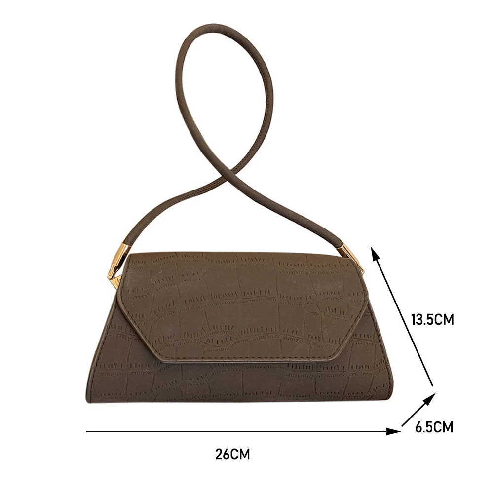 

Retro Women Scrub PU Leather Messenger Handbags Fashion Solid Color Shoulder Bag Elegant Lady Portable Street Travel Money Purse