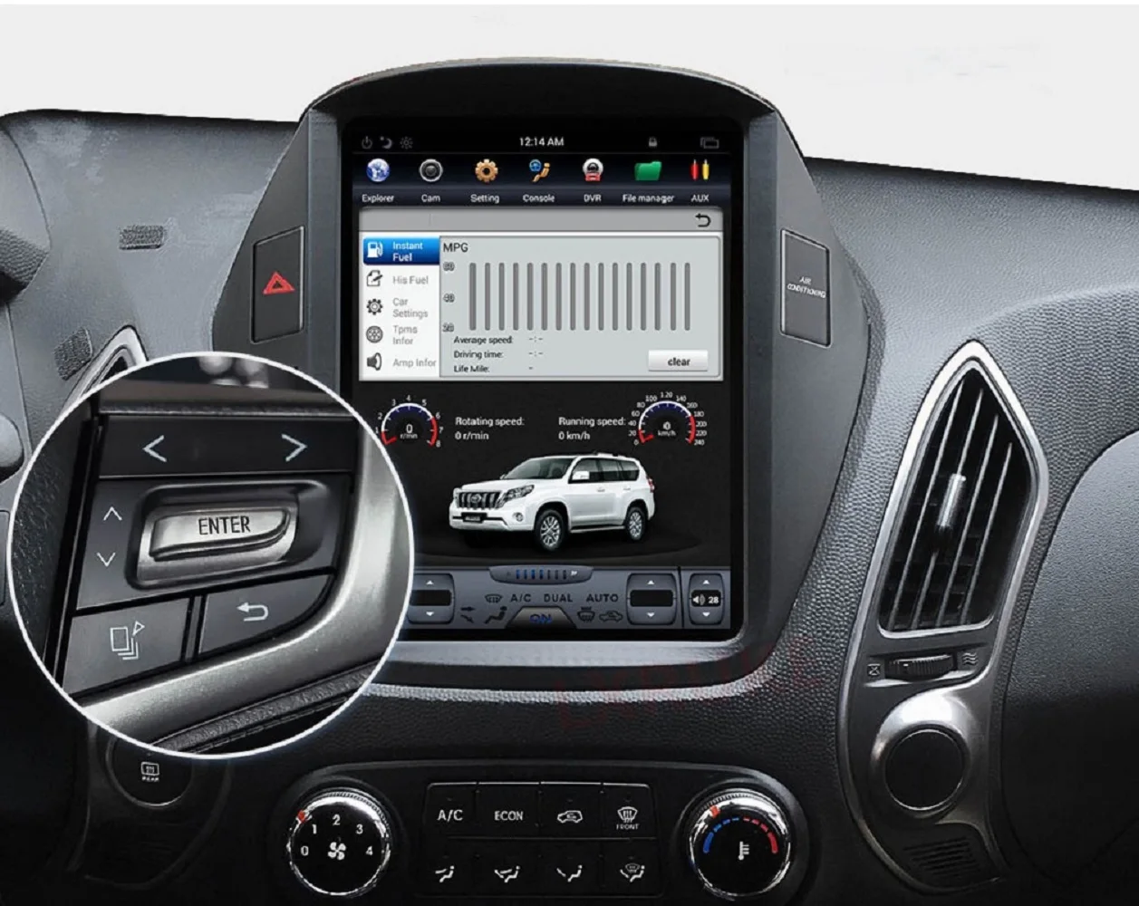 

Tesla Style Android 9.0 Touch screen Car Multimedia Player For HYundai IX35 Tuscon 2010-2015 Audio Radio stereo 2 din head unit