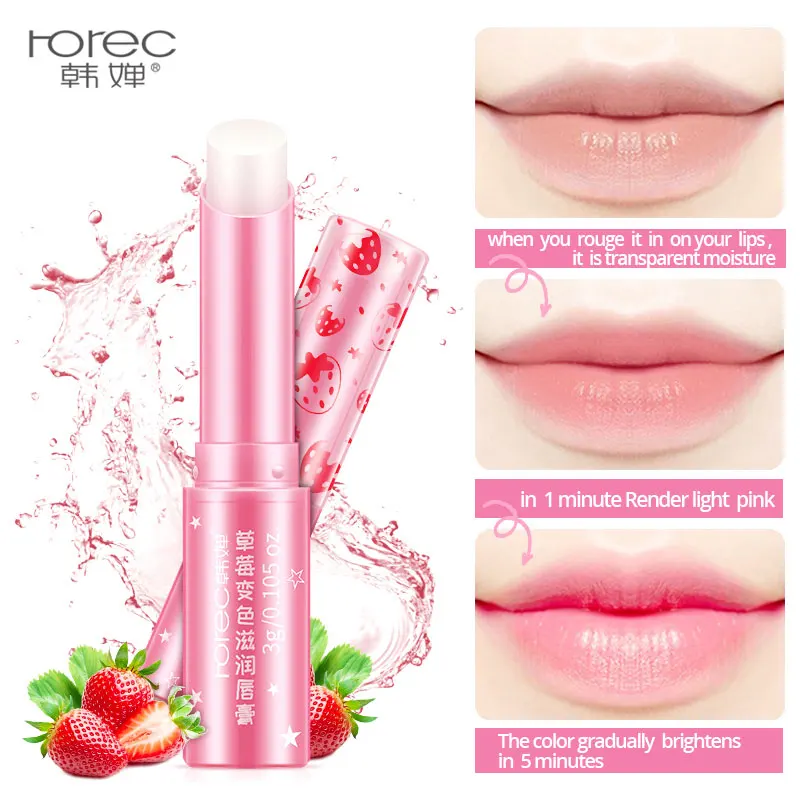 Увлажняющий бальзам для губ ROREC с клубничным бальзамом увлажняющие линии