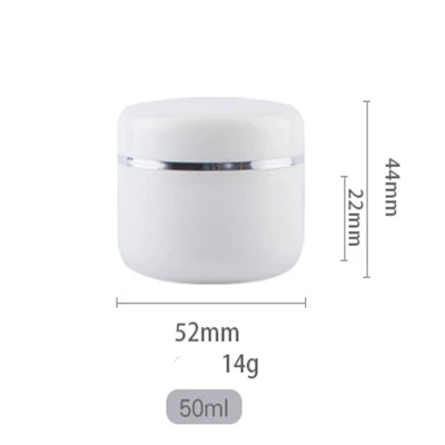 50ml Пустой Пластик Макияж Jar горшок многоразового образец бутылки для крем-лосьон для лица косметический контейнер White20/30/50/100/150 мл - Цвет: 50ml