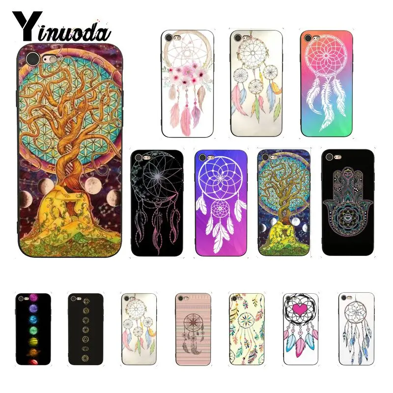 Yinuoda Мандала чакра настаивать Йога силиконовый чехол для телефона iPhone 5 5Sx 6 7 7plus 8