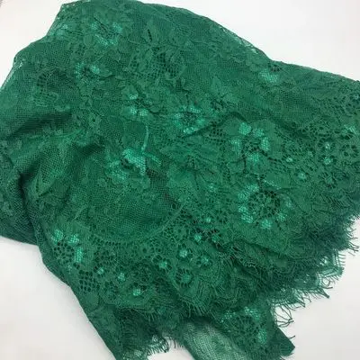 green 3 м/лот 16 цветов Франция ресницы кружевной ткани мягкий нейлон платье Сексуальная Ткань Пижамы 6 метров RS741 - Цвет: green