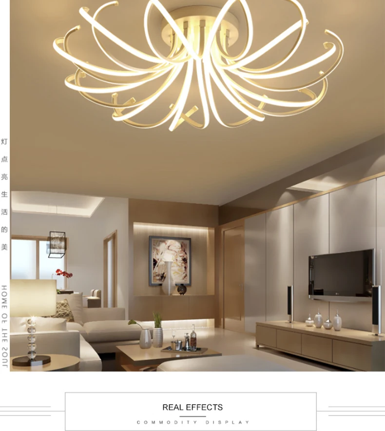 New Nordic LED chandeliers can be used in modern living room bedroom dining aisles with suspended acrylic dimming chandeliers