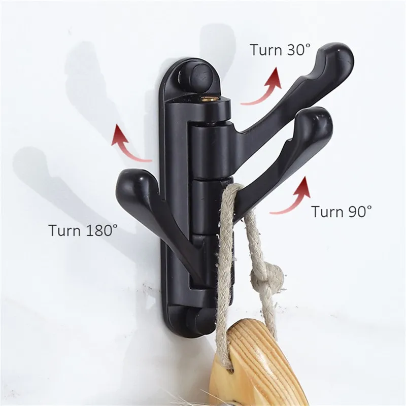 Настенный крючок для пальто с вращением на 180 градусов домашняя Регулируемая