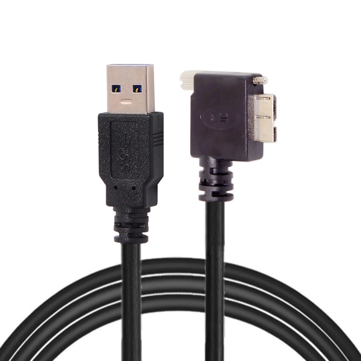 Cablecc 1 2 м 90 градусов прямоугольный Micro USB винт крепление к 3 0 кабелю передачи данных