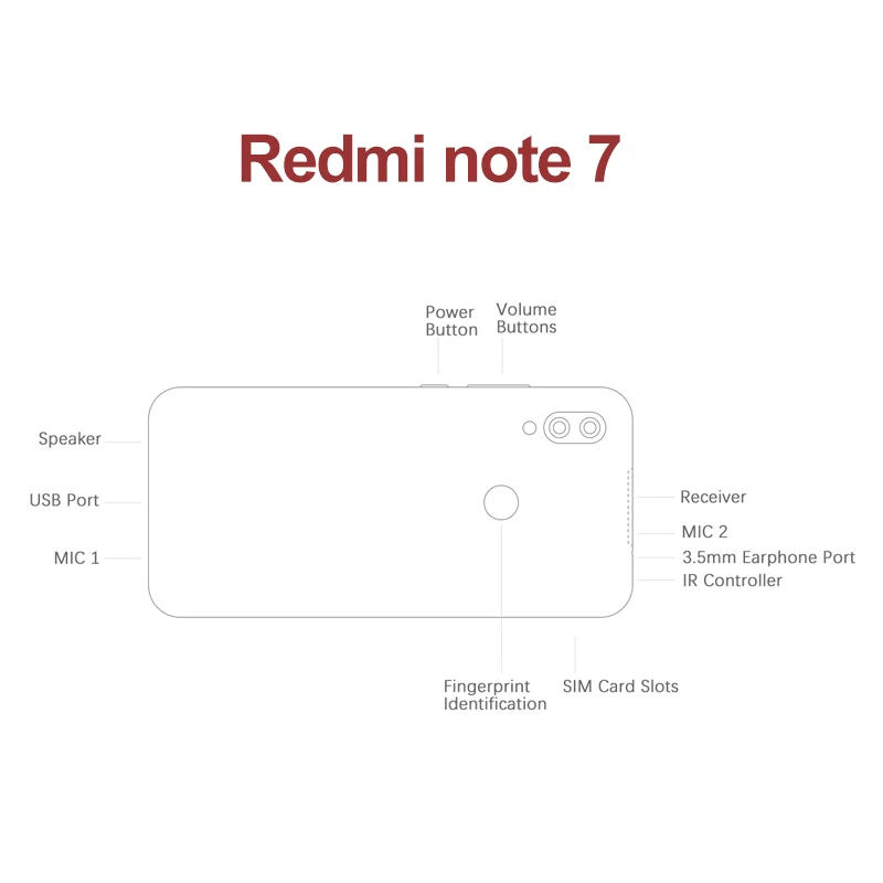 Глобальная версия оригинал XIAOMI Redmi Note 7 4 Гб ОЗУ 64 ПЗУ S660 смартфон 48 Мп + 13 МП камера