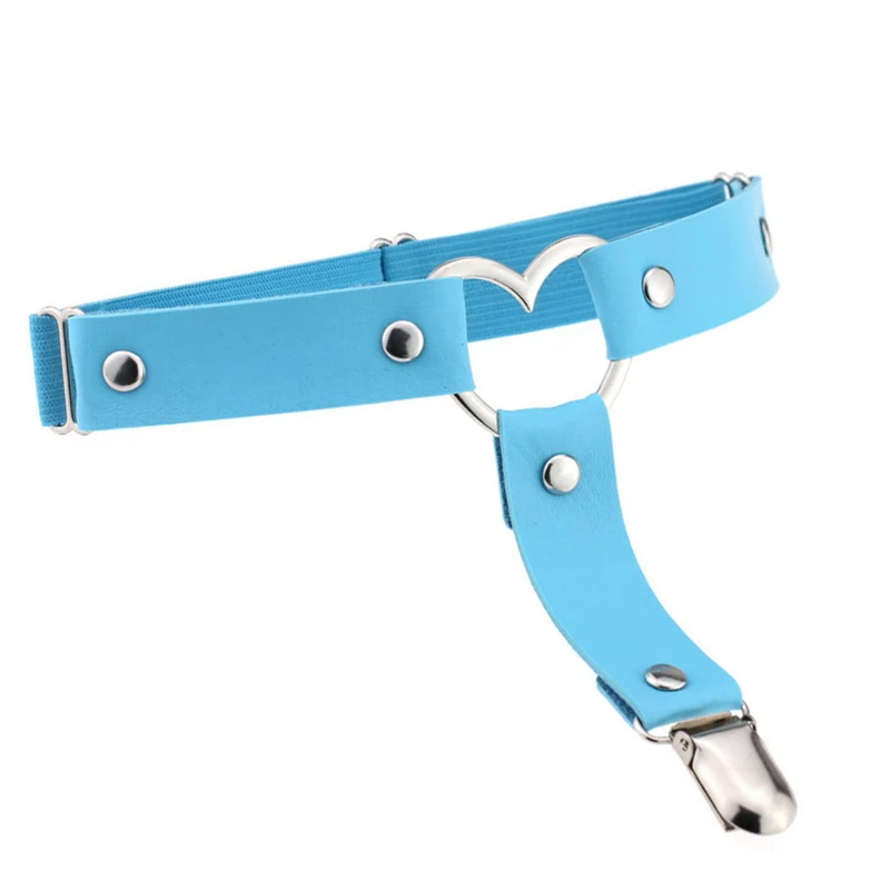 Sexy Women Studded Love Heart Leg Garters Rivet Punk Goth Harajuku Handmade Belt Ring Gift K-BEST | Аксессуары для одежды