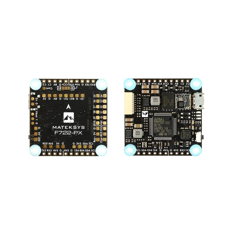 

New Style MATEK Systems F722-PX Flight Controller STM32F722 MPU6000 BMP280 Pixel OSD 32M Flash Blackbox for RC Drone Airplane