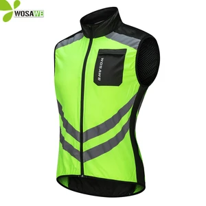 WOSAWE Reflective Cycling Vests Sleeveless Windproof Sports Ciclismo Jerseys MTB Road Bike Clothing Coat Bicycle Gilet Jackets