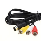 Новый Сменный аудиокабель RCA 3RCA 1,8 м 9 контактов никелированный Аудио Видео AV кабель для Sega Genesis 23