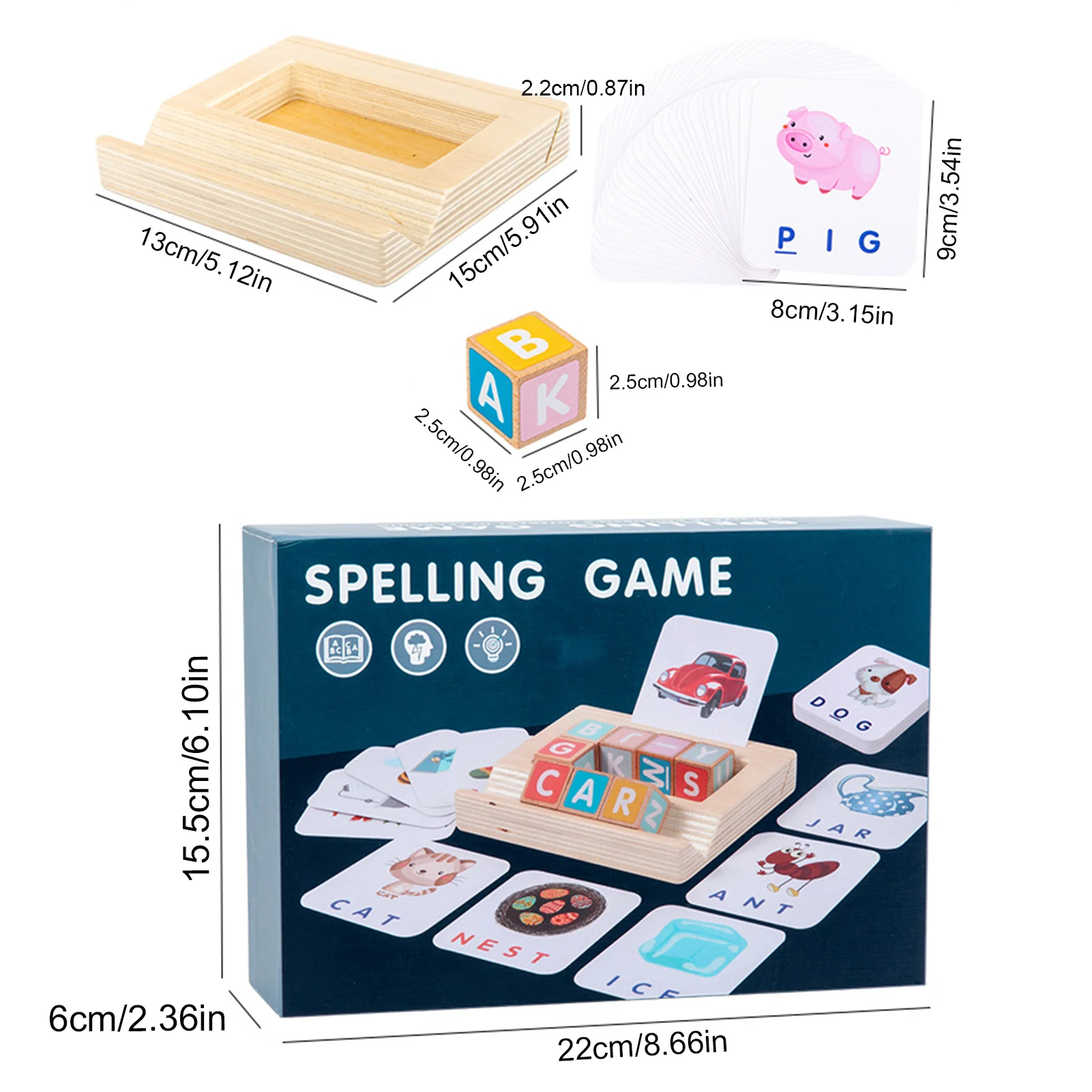 

English Words Alphabet Matching Letter Game Educational Preschool Spelling Words Learning Montessori Toys For Kids Toddlers Baby