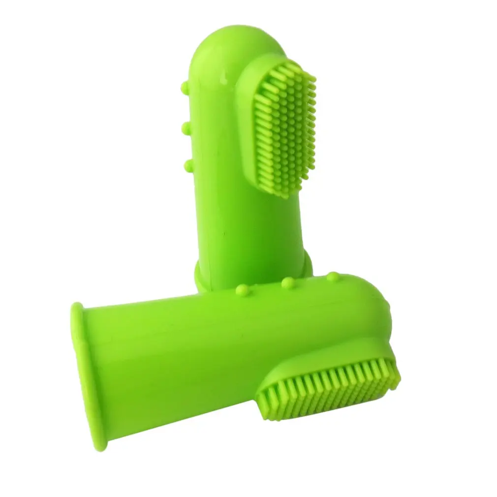 

Colorful Design Non-Toxic Soft Silicone Pet Finger Toothbrush Dogs Brush Bad Breath Tartar Teeth Care Cleaning Tool
