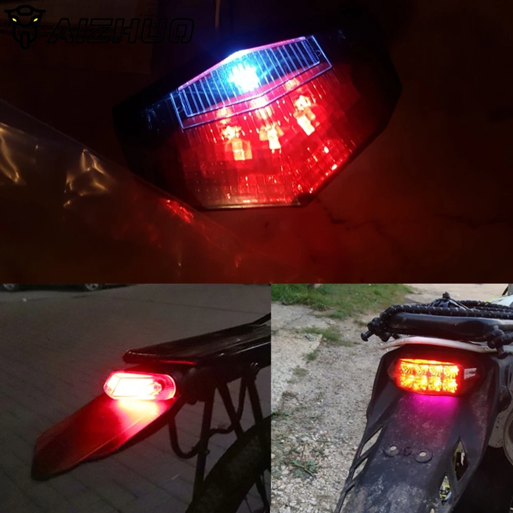 

Motorcycle Brake Light 12V LED Rear Brake Tail Stop Light ATV Dirt Bike Taillight Universal FOR HONDA XR250 XR400 CRM250R XR650R
