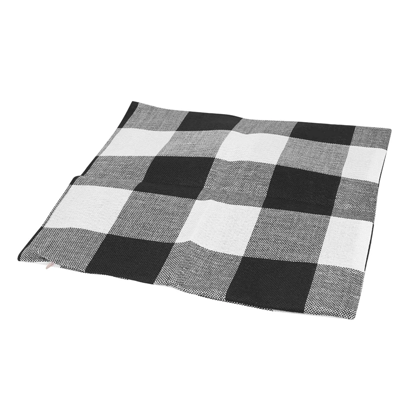 

2Pcs Black White Retro Cotton Linen Square Throw Pillow Cover with 10Pcs for Ecovacs Deebot OZMO 950 Side Brush