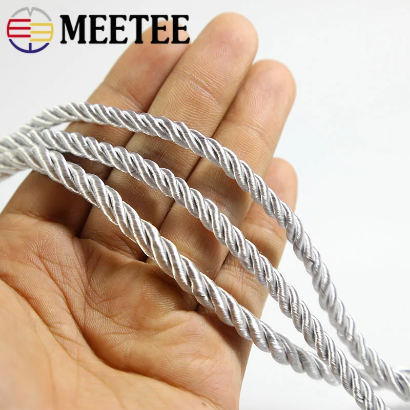 10 м 4/5/6 мм 3 деления витые хлопковые нейлоновые шнуры сделай сам плетеные