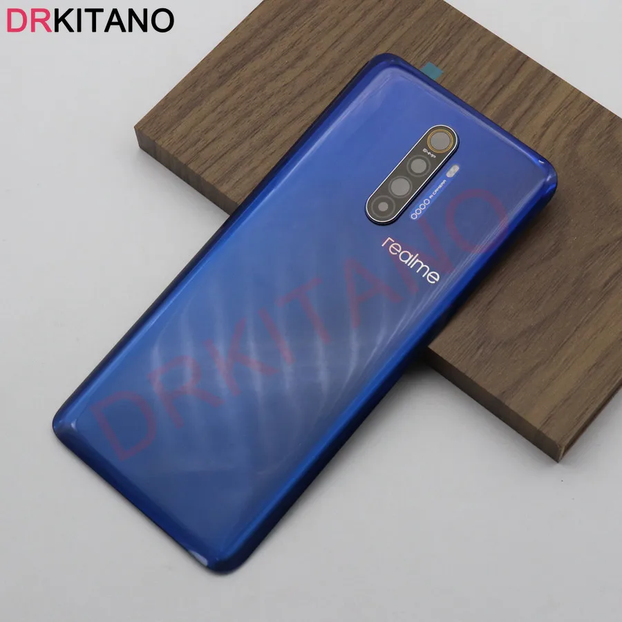 original back glass panel rear housing battery cover for oppo realme x2 pro back cover door with camera lens replacement parts free global shipping