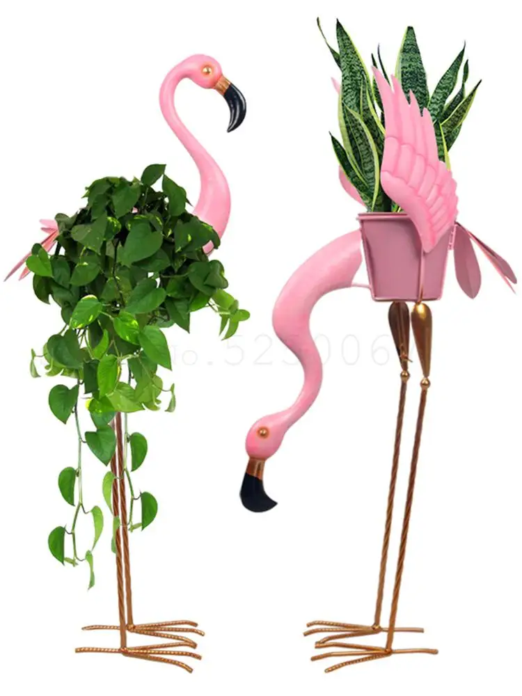 Новые скандинавские фламинго кованые железа полый интерьер гостиной балкона