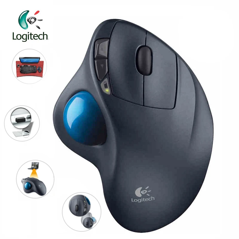 Мышь Logitech M570 с беспроводным оптическим трекболом 2 4G эргономичная мышь