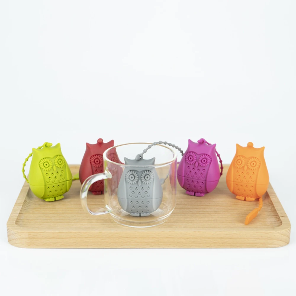 

Cute Silicone Owl Tea Infuser Tea Filter Infuser Reusable Tea Strainer Spice Loose Tea Leaf Herbal Tool Teapot Dropshipping