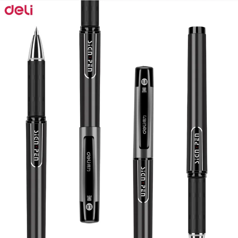 

12pcs/lot 1.0mm Gel Pen Black Ink Business Signature School Office Stationery Student Writing Cute Gel Pens Gift Supplies