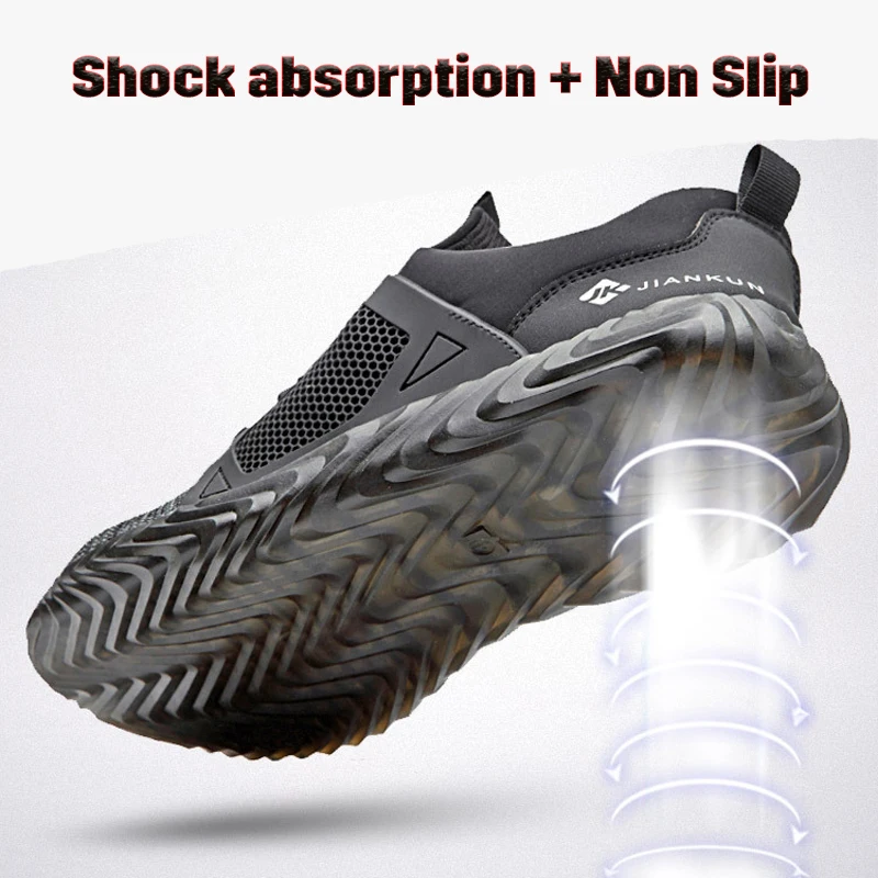 Мужская защитная обувь рабочие ботинки мужская дышащая конструкция мужские