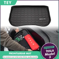 tey tesla model 3 trunk mats customized car rear front trunk storage mat cargo tray trunk waterproof protective mat