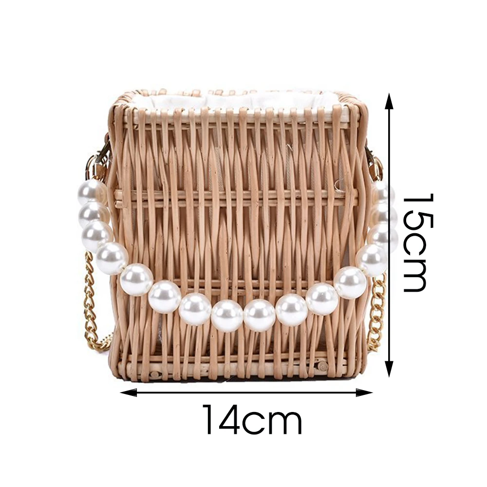 

Straw Bags for Women Summer Hand-Woven Rattan Bag Handmade Woven Purse Wicker Beach Bag Bohemia Bali Handbag bolsos mimbre