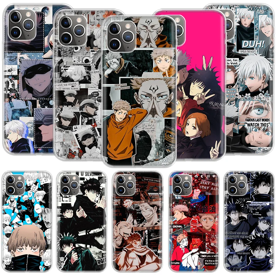 

Hot Jujutsu Kaisen Anime Phone For Apple Iphone 12 13 Pro Max Mini 11 8 7 6 6S Plus X XS XR Case 5 5S SE 2020 Shell Cover