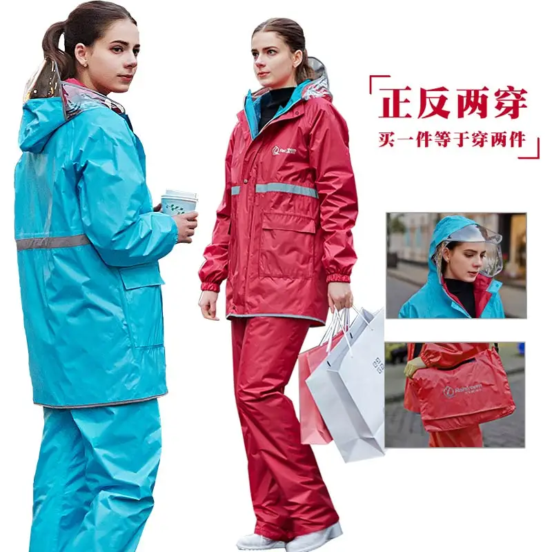 

Hooded Waterproof Raincoat Jacket Outdoor Women Poncho Raincoat Hiking Electric Motorcycle Ropa Para Lluvia Rain Clothes EA60YY