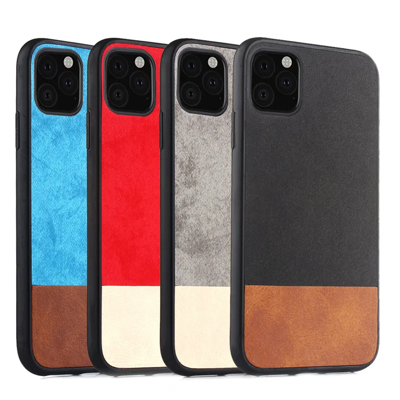 Чехол для iPhone 11 два цвета PC + TPU роскошный кожаный чехол-накладка Pro Max 2019 чехол iphone