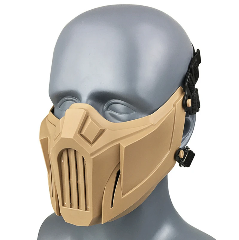 

Tactical Airsoft Mask Paintball Helmet Half Face Iron Warrior Protective Mask Outdoor Shooting Protect Mouth Hunting Equipment