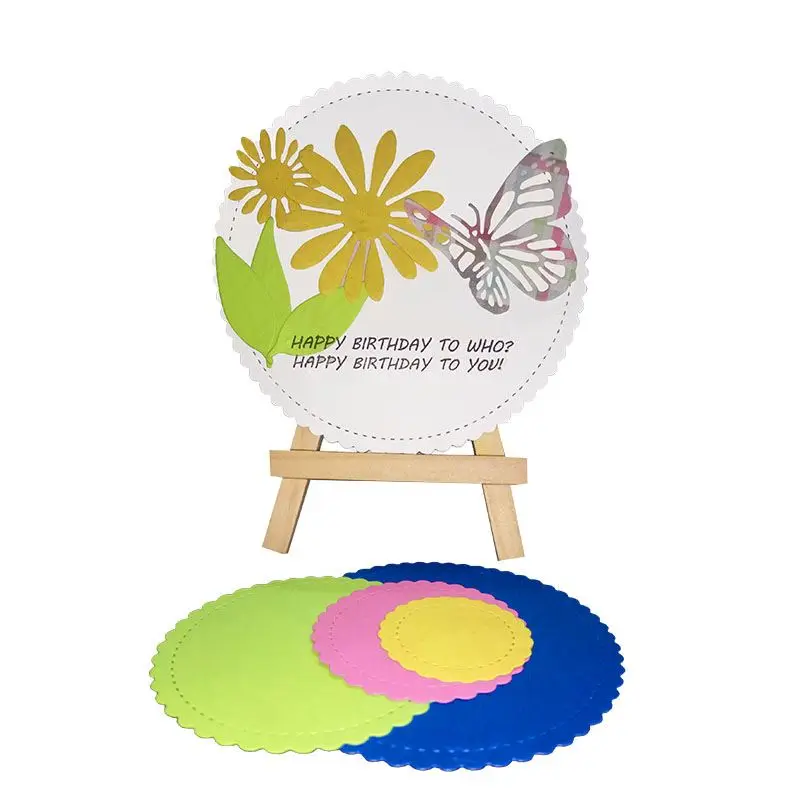 

Moldura de couro cabeludo em forma de círculo, decorativa, para scrapbooking, artesanato, para criar carimbo