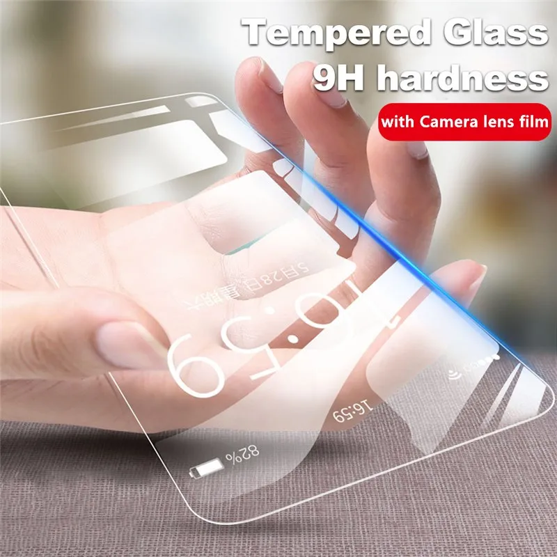 

2in1 9H Tempered Glass For Xiaomi Redmi K30 Pro Poco X3 X2 Pocophone F1 Camera len Protective Glass for Redmi Note 9 Pro Film