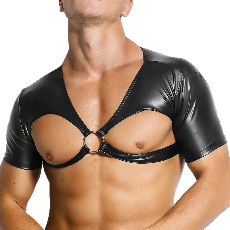 Гей нагрудного ремня фетиш из искусственной кожи белье женское нижнее мышцы