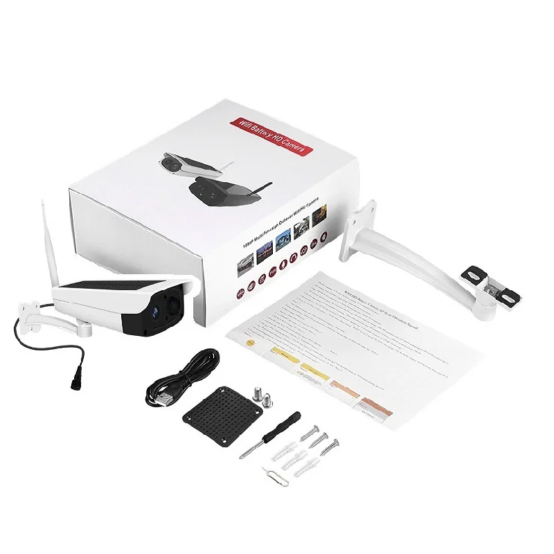 

1080P Outdoor Waterproof Security Solar Camera Wifi Wireless IP Camera Phone / PC Built-in 7800mA battery with audio