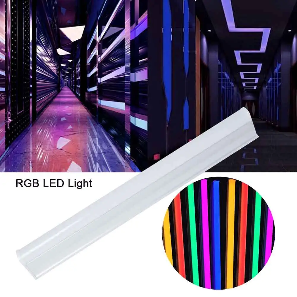 T5 Colored LED Tube Heat Dissipation High Brightness 220V 5W 2835LED RGB Tube Lamp Good for Home KTV Bars Restaurants