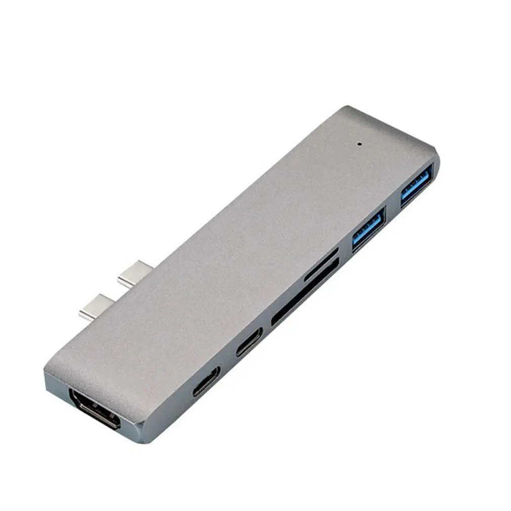 USB 3 1 tipo-C HDMI Adaptador 4K Thunderbolt USB-C con Hub 0 SD TF lector PD para MacBook Pro/Air 2018/2019 | Компьютеры и офис